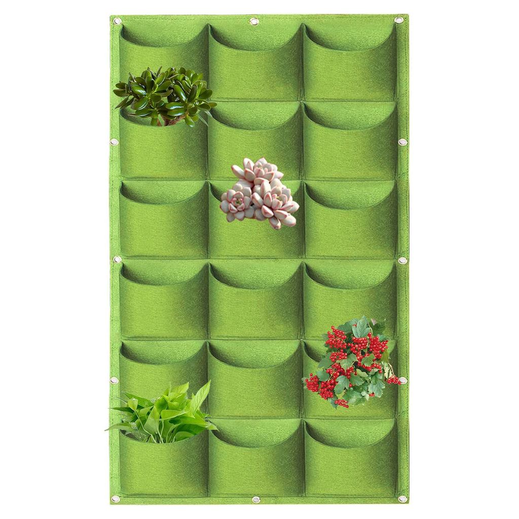 49 Pockets Hanging Planter Bags, Hanging Vertical Wall Mounted Plant Planting Grow Bags, Herb Garden