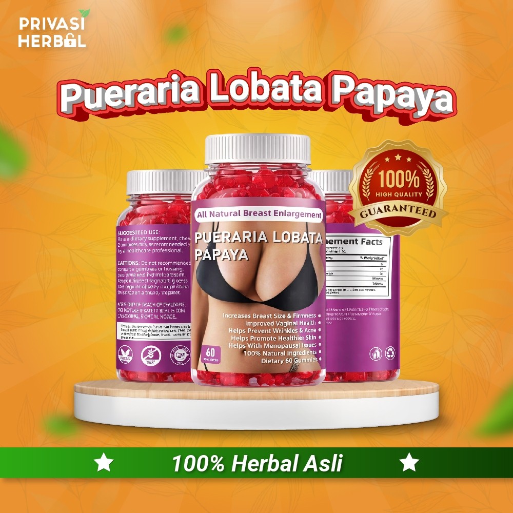 Pueraria Lobata Papaya Original Suplemen Pembesar Pengencang Payudara 60 Capsule