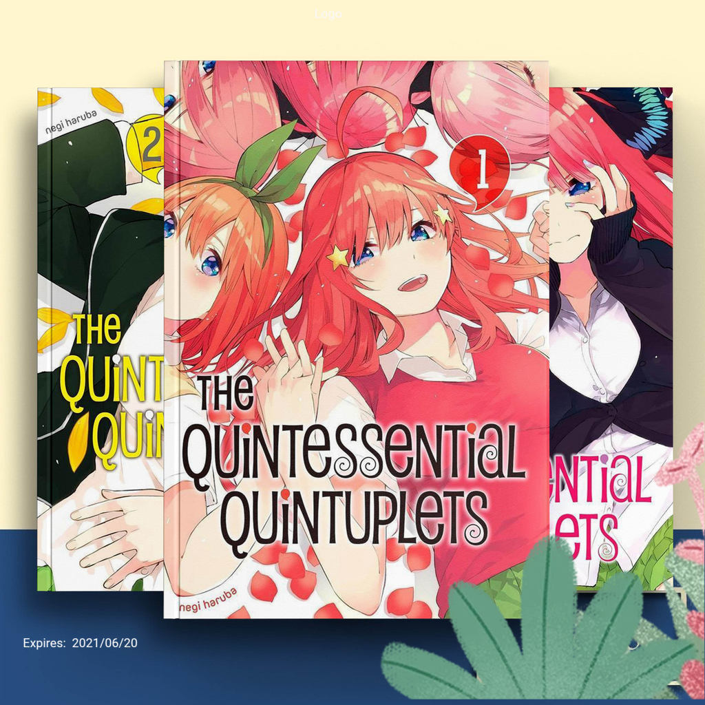 The Quintessential Quintuplets  Go-Toubun no Hanayome, Vol. 1-14 ( Komik Manga ) by Negi Haruba