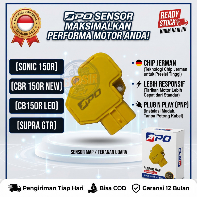 SENSOR TPS RACING TPO CHIP JERMAN - FOR SONIC 150R / CBR 150R NEW / CB150R LED / SUPRA GTR 150 - LEB
