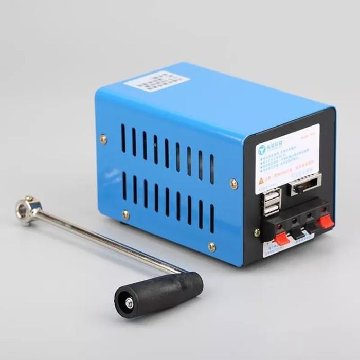 Generator Engkol manual, emergency charger power, pembangkit listrik