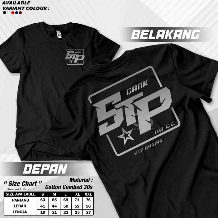 Emfor Clothing - Kaos 5TP Gank Koas Bebek Yamaha Vega Jupiter 110 cc Unisex Katun Combed 24S - HITAM