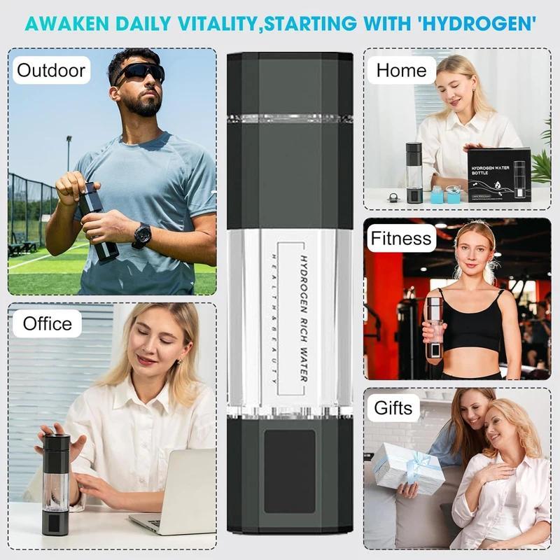5000PPB Hydrogen Rich Water Ionizer Hydrogen Bottle Flask Mug Generator SPE PEM Electrolysis Hydroge