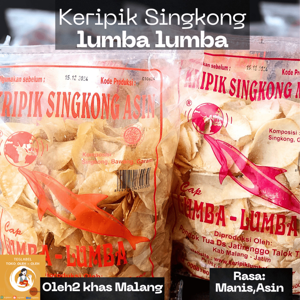 Keripik Kripik Singkong Asli Lumba Lumba Oleh Oleh Khas Malang