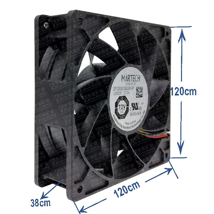 Antminer S21 T21 AL1 L9 S19j XP Cooling Fan 12V 7000RPM Square 4Pin For KS5 Pro/S19k Pro/Z15 Pro Ice