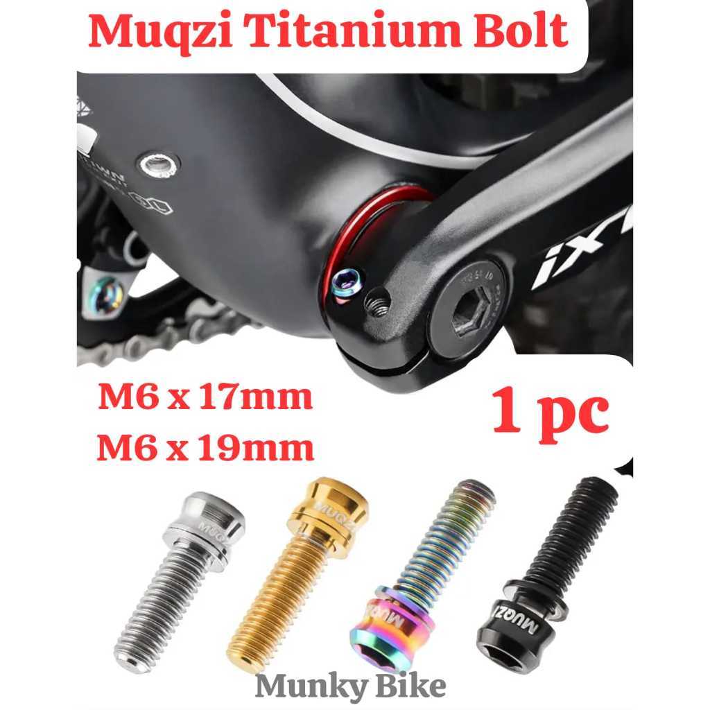 Foto Muqzi Baut Stem Titanium Rainbow M6 x 17 19 mm Bolt untuk Crank Adaptor Kaliper Brake Rem Sepeda M6x17 M6X19