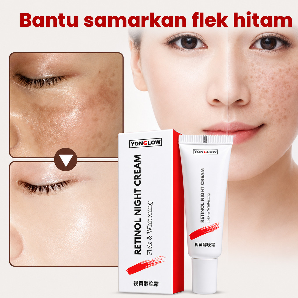 Salep Cina Retinol BPOM Yonglow Skincare Salep Penghilang Flek Melasma Bintik Hitam Wajah Krim Malam