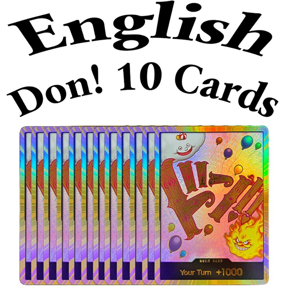 10PCS DON OPCG English TCG Gold DON Collection Cards Zoro Ace Doflamingo Rebecca FOIL NM Refraction 