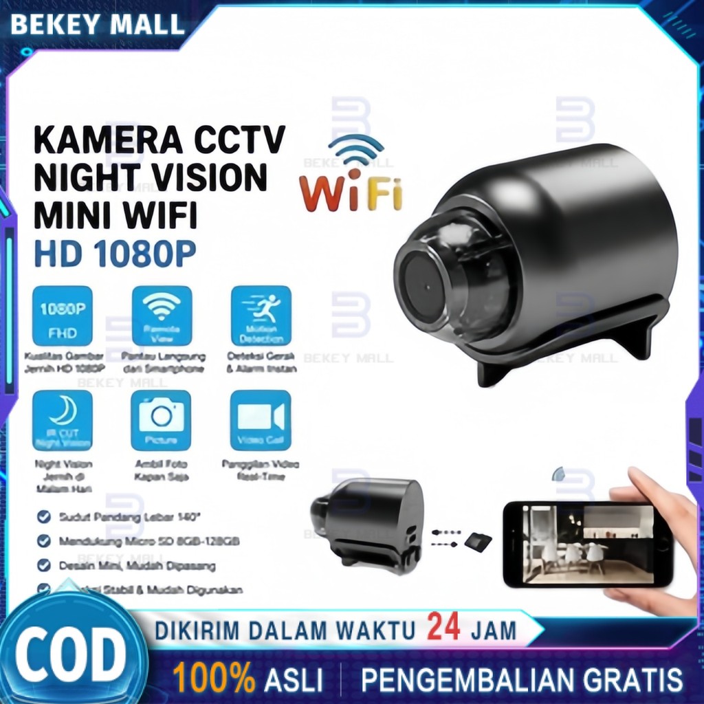 Camera Mini Pemotretan Sudut Super Lebar Camera Mini Wifi Hidden Camera Pemotretan 4k Hd Camera Wifi