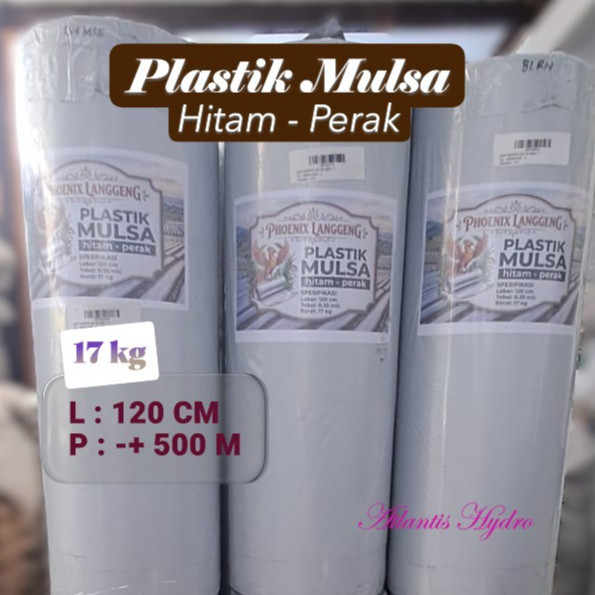 Plastik Mulsa Pertanian Hitam Perak L 1,2 M Panjang 500 M ( 1 Roll )