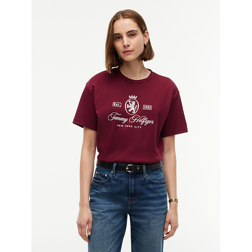 Tommy Hilfiger - W VARSITY CREST RELAX TEE