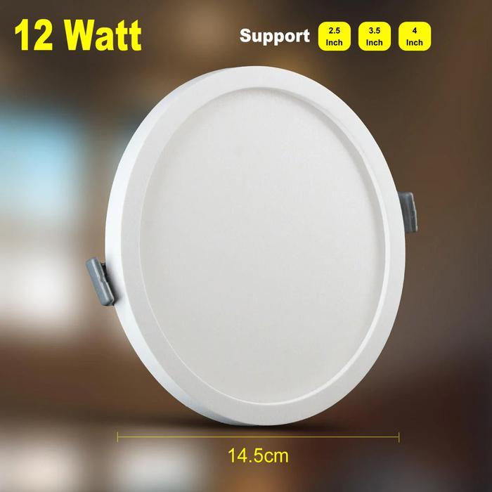 Lampu Downlight LED Inbow / Downlight Panel LED Inbow Bulat - 12W + Driver, Putih