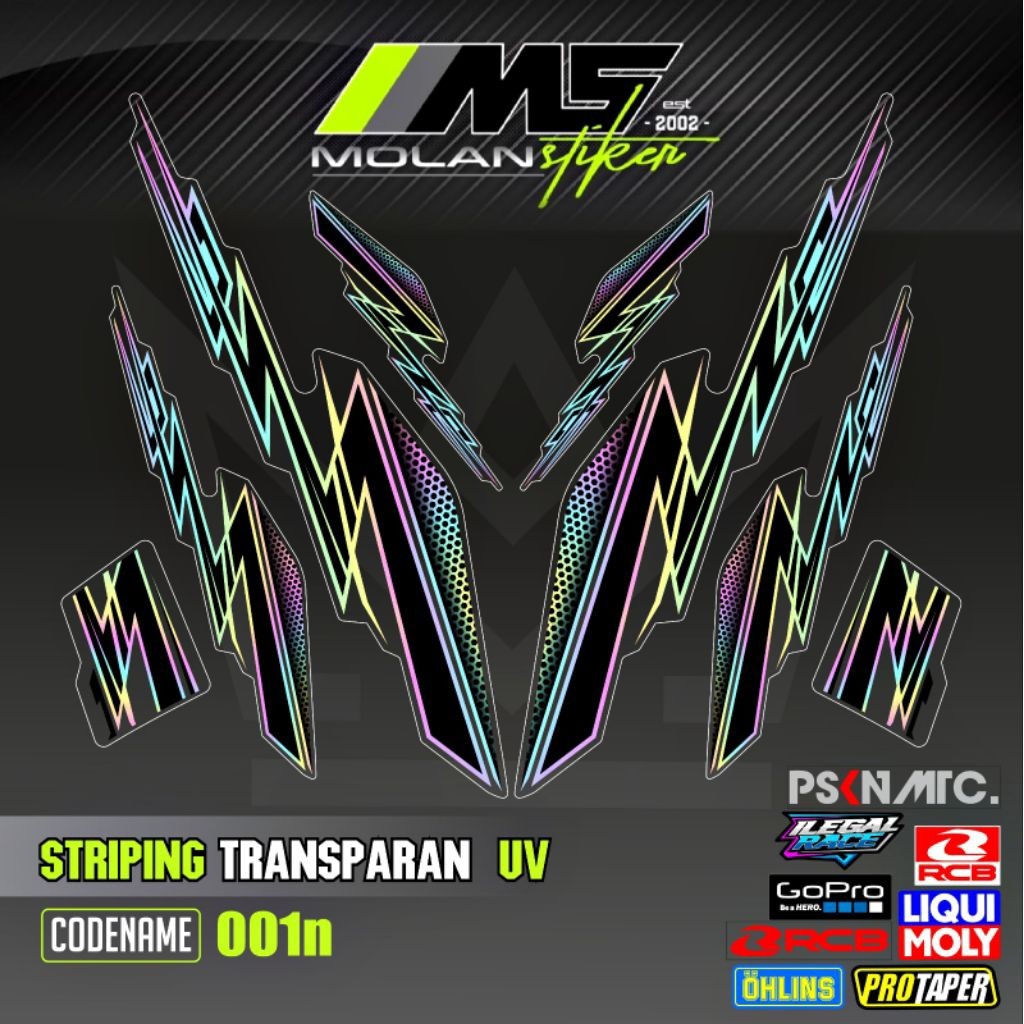 Decal Sticker Striping Variasi Transparan Uv Revo Absolute 110 20102014 Revo Absolute 110 Karbu Revo