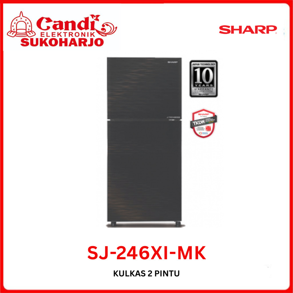 SHARP Kulkas SJ-246XI-MK INVERTER - 205 LITER