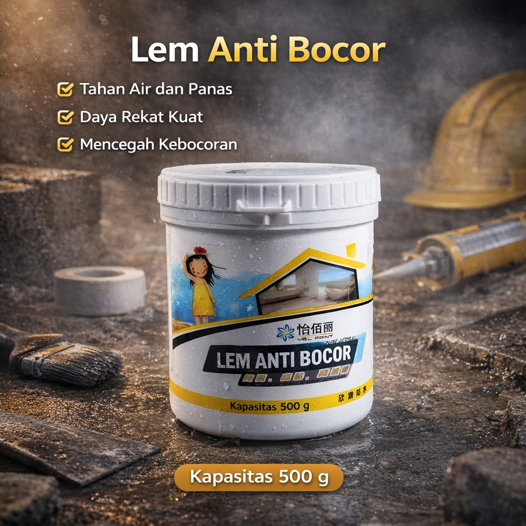 RC Paint Lem Anti Bocor Rembes Waterproof Coating 500g with Brush - BV-03 - White