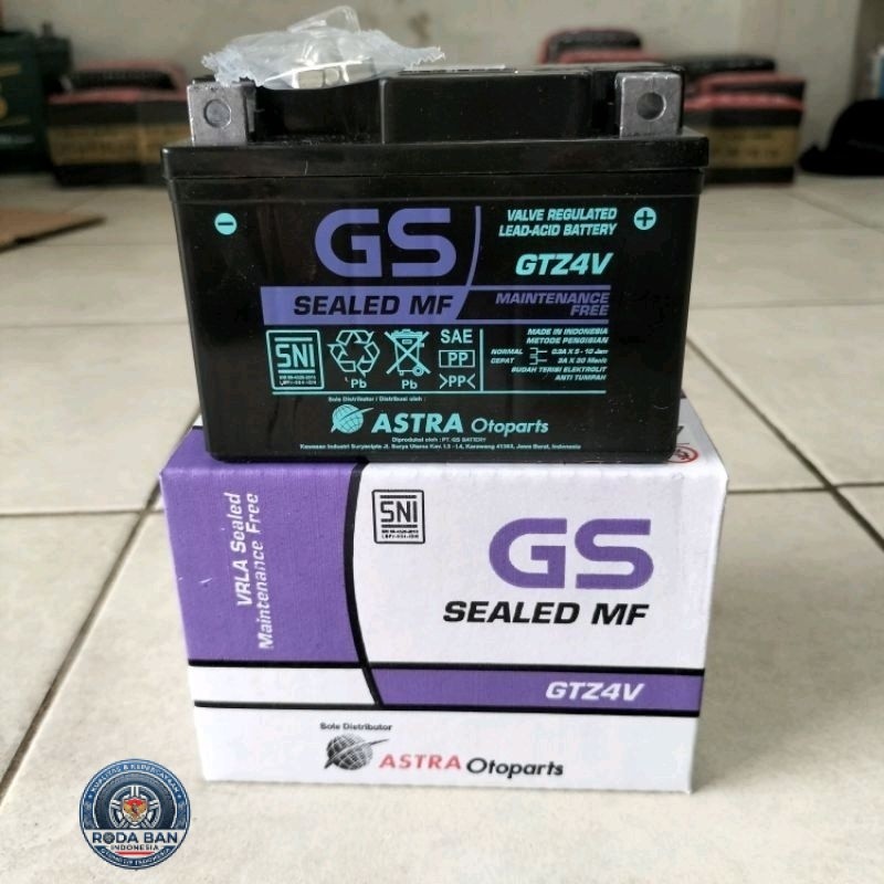 AKI GS MAINTEENANCE FREE GTZ 4V (BEAT, BEAT FI, KHARISMA, VIXION, MIO J)