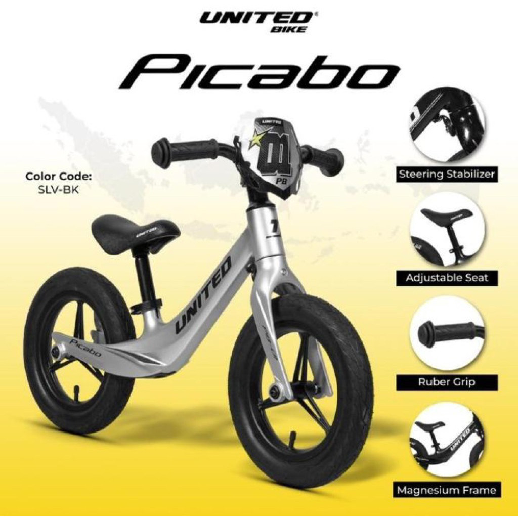 MS sepeda balance bike united picabo sepeda keseimbangan push bike united picabo terbaru