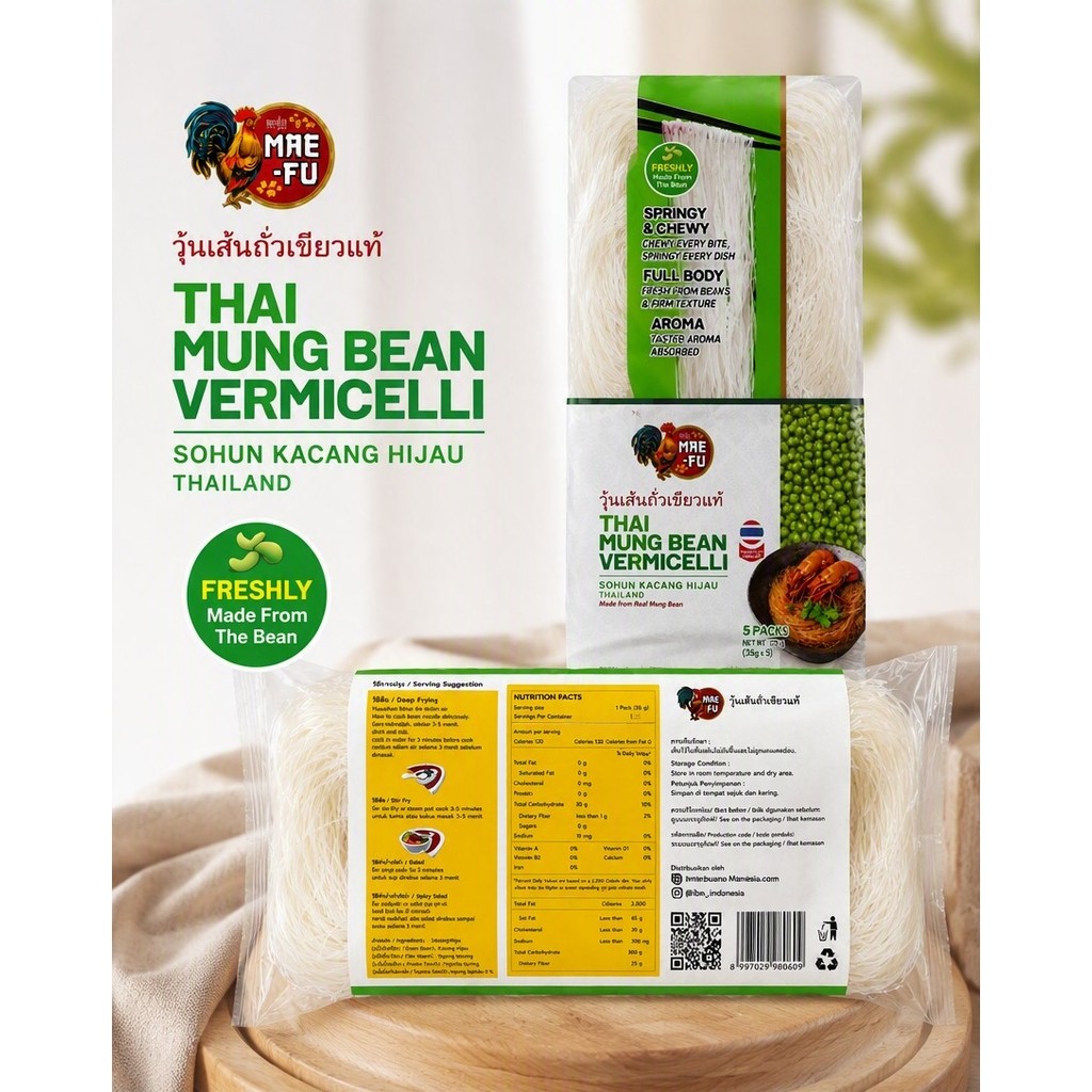 MAEFU Thai Mung Bean Vermicelli/Sohun Kacang Hijau Thailand 175gr