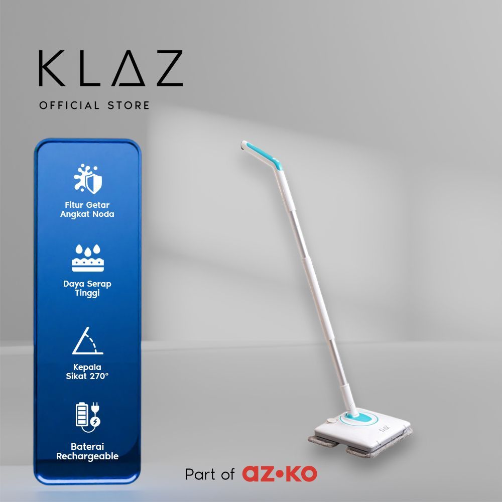 KLAZ Alat Pel Getar Elektrik Rechargeable Floor Mop Pembersih Lantai Pel Lantai Cleaning Mop