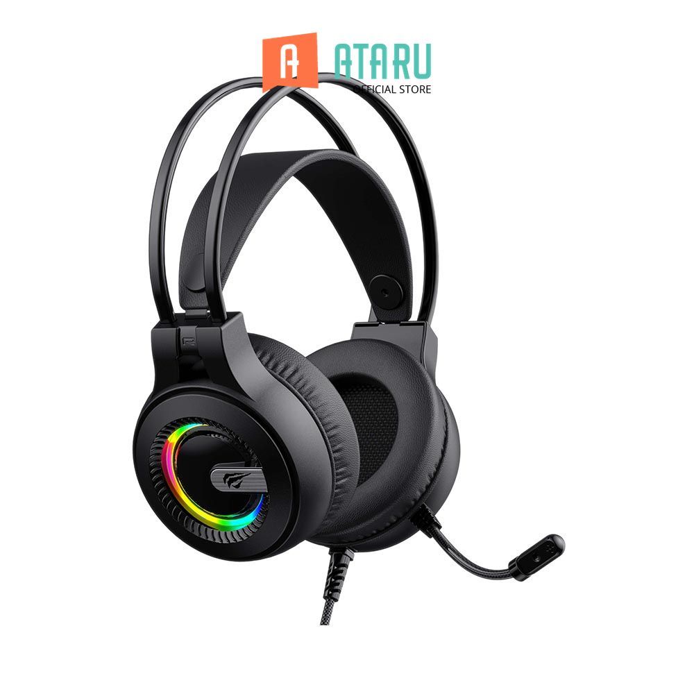 Ataru Havit headphone Gaming H2040D - Hitam Headphone Stereo Headset Gaming Audio Musik Handsfree