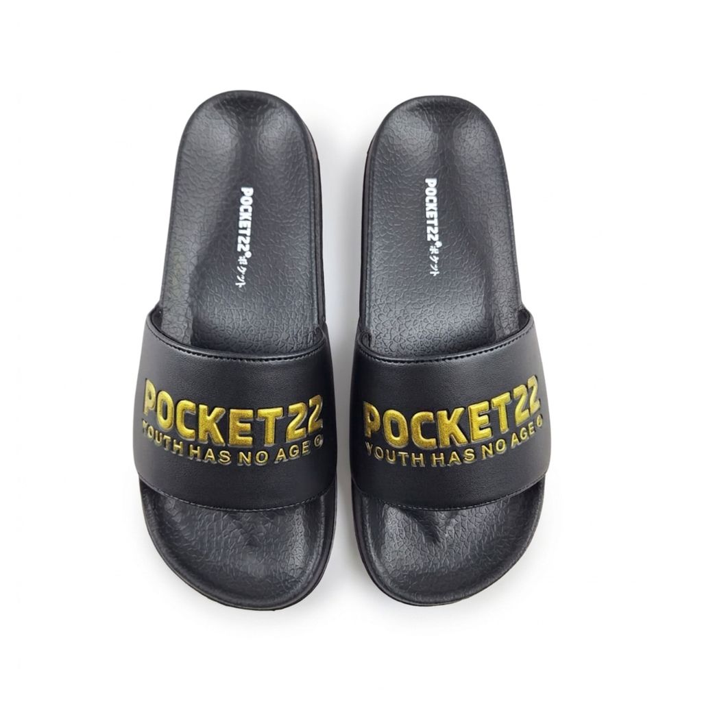 Pocket22 Sandal Slide Slip On Slipper Slop Pria Wanita 110 Goldie