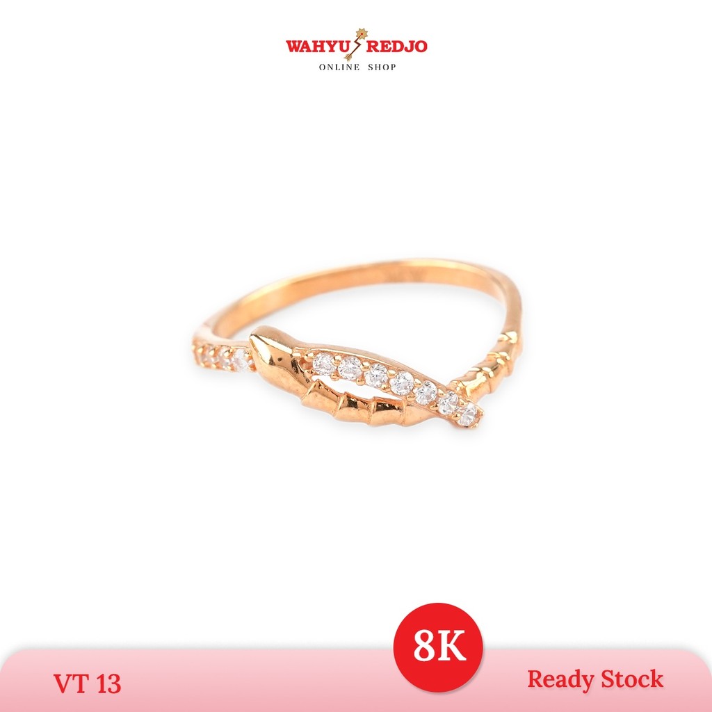 WAHYU REDJO - CINCIN EMAS ULAR LENGKOK 8K EMAS ASLI 100% NON PAMERAN