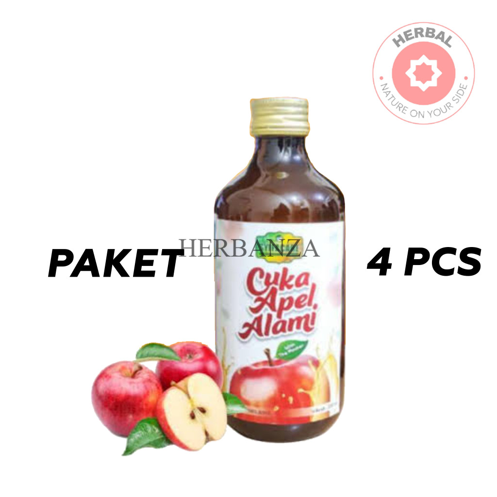 

4 PCS Syifacare Cuka Apel Alami 330 ml – Apple Cider Vinegar Asli 100% Sari Apel Murni