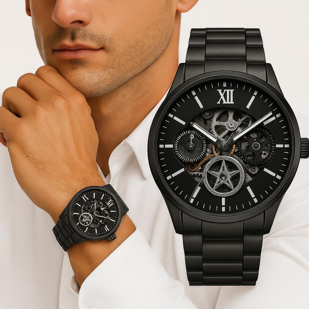 “COD”【AIYISHI】 Cod Jam Tangan Pria Original Display Kuarsa Cahaya Malam Anti Air Tali Stainless Stee