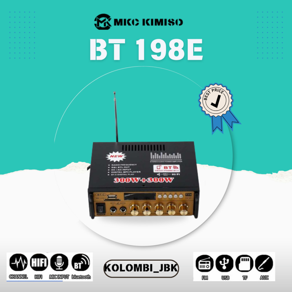 BT-198E PRO 2000w Amplifier ECHO Amplifier Karaoke Bluetoth Power Amplifier