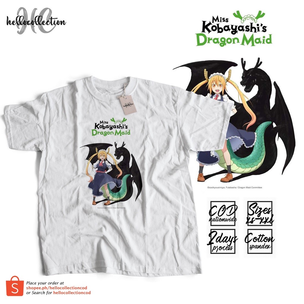 Kaos Baju Miss Kobayashi's Dragon Maid - Design 22 Anime Shirt Baju Anime c1