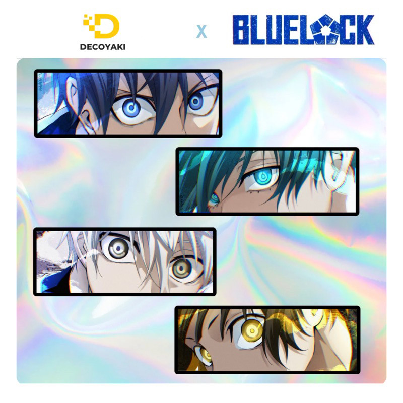 Sticker Slap Hologram Blue Lock, Sticker Hologram Blue Lock