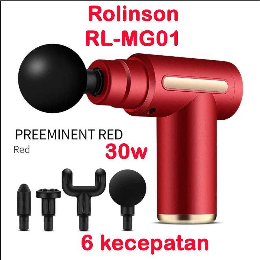 Terbaru ROLINSON RL-MG01 Alat pijat MASSAGE GUN - DEEP TISSUE MUSCLE MASSAGER Murah
