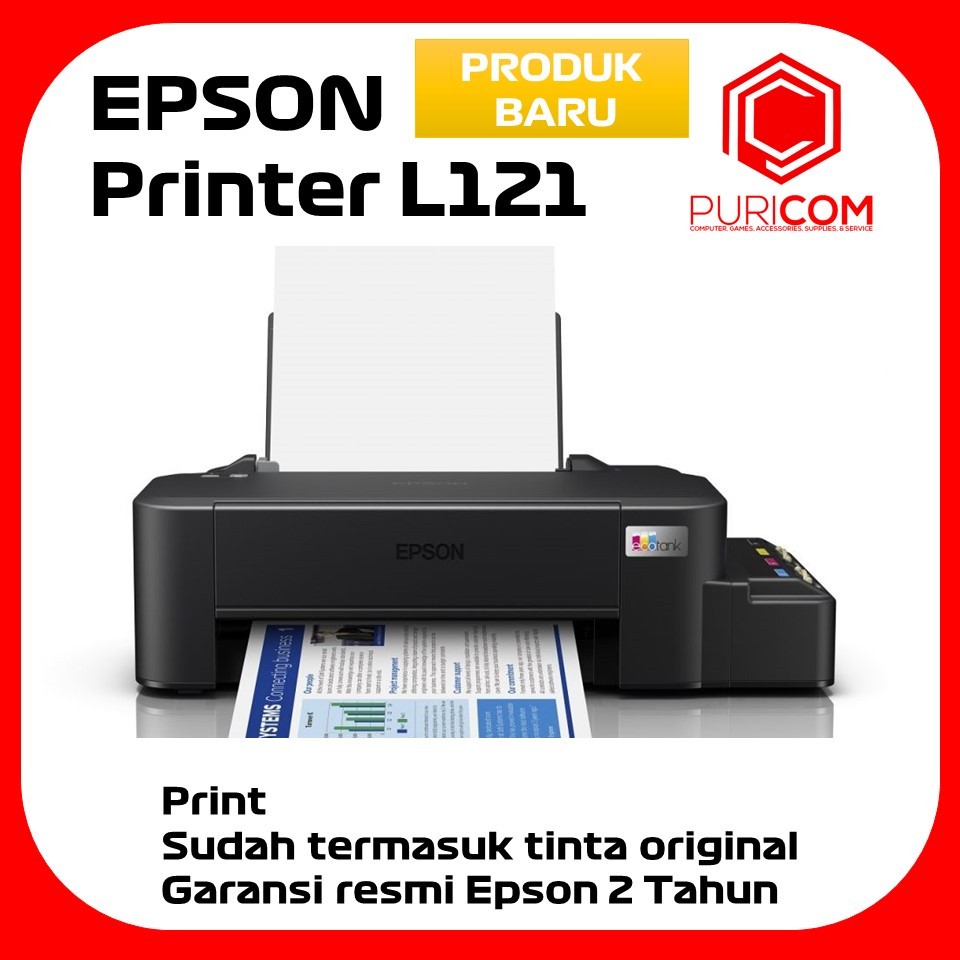 Printer Epson L121 resmi incl Tinta ori Lengkap Pengganti L120