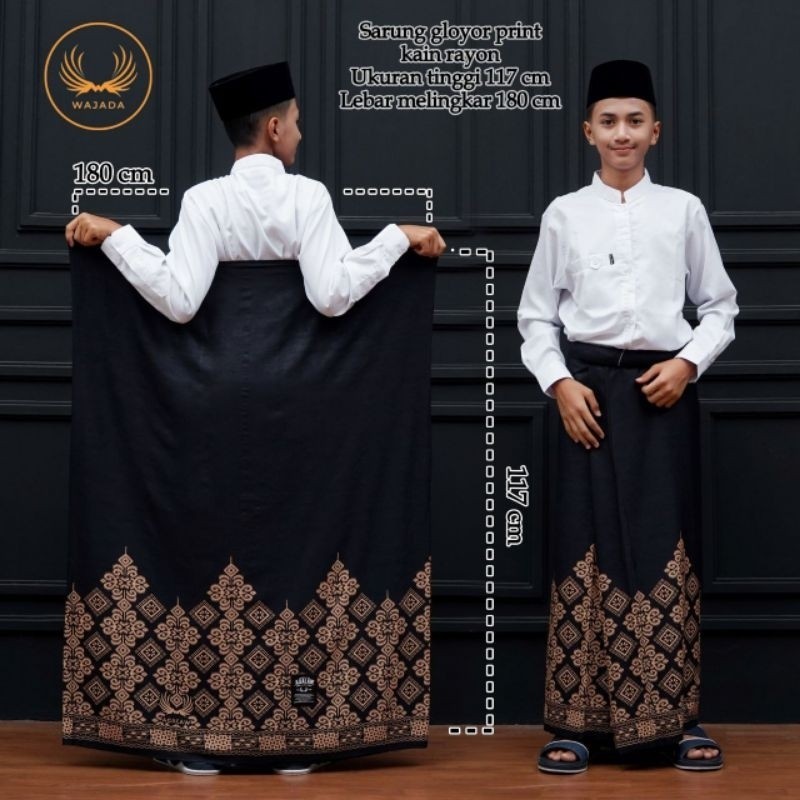 SARUNG BATIK ANAK LAKI-LAKI SD ATAU SMP MOTIF WAYANG EXCLUSIVE WADIMOR JUNIOR | SARUNG Jawakui Kids