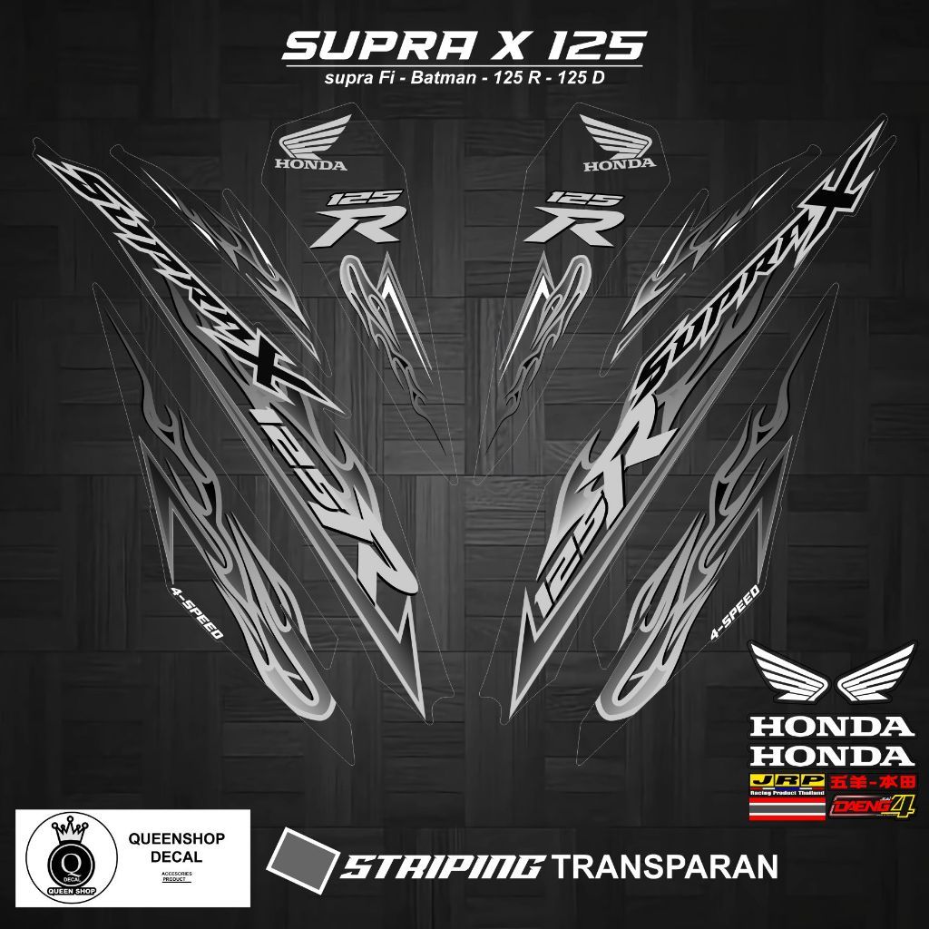 STRIPING TRANSPARAN SUPRA X 125 FI MOTIF 04 / SUPRA X 125 FI / BATMAN / VARIASI-STRIPING HONDA SUPRA