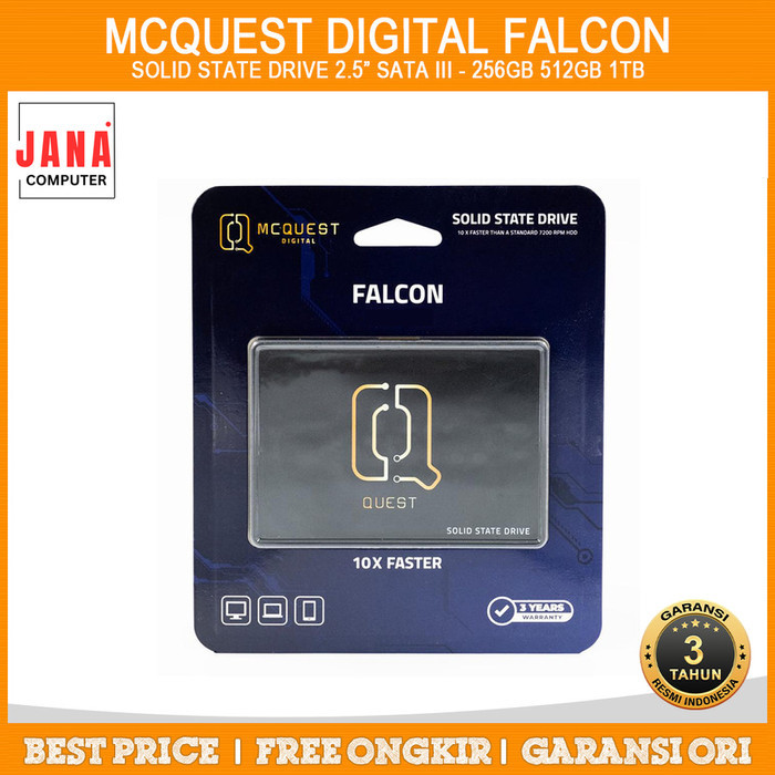 SSD McQuest Digital Falcon 256GB 512GB 1TB SATA SSD - 2.5" SATA III