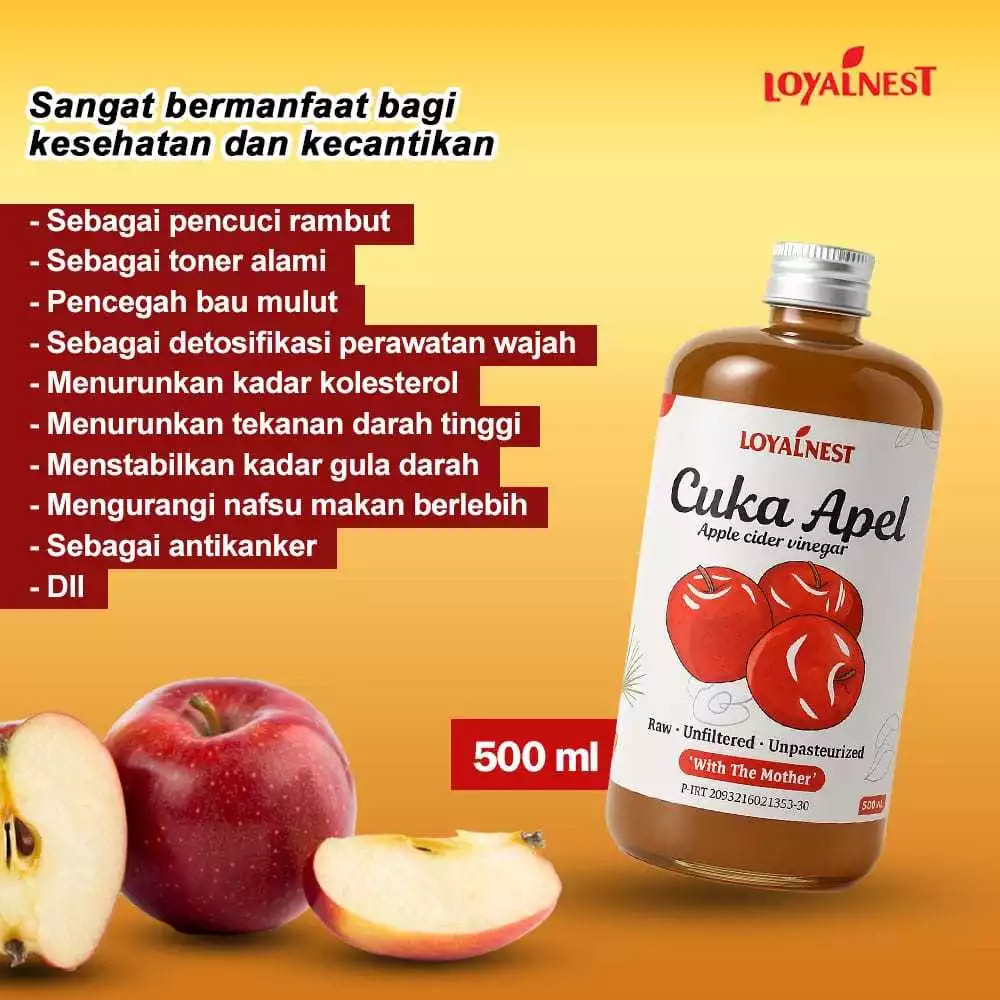 LOYALNEST CUKA APEL 100% ORIGINAL - CUKA APEL ALAMI HALAL (01)