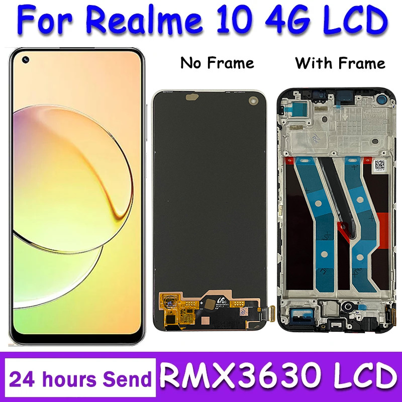 6.4 ”New AMOLED  For Oppo Realme 10 RMX3630 LCD splay Screen Tou Panel gitizer Assembly Realme 10 4G