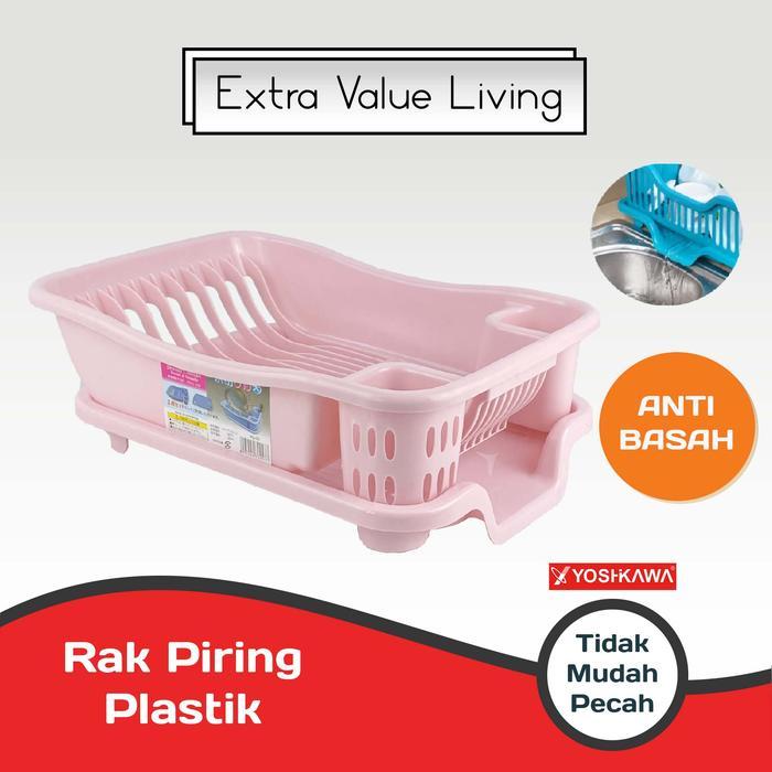 YOSHIKAWA Rak Piring Plastik EVL-RP-08-PINK