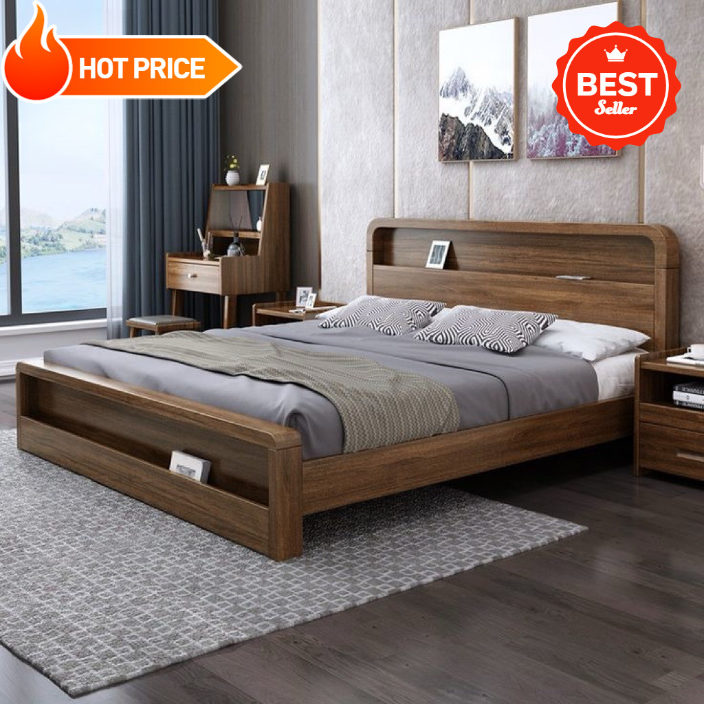 Ranjang Tidur Kayu Jati | Dipan Minimalis Modern | Furniture Kamar Tidur Estetik