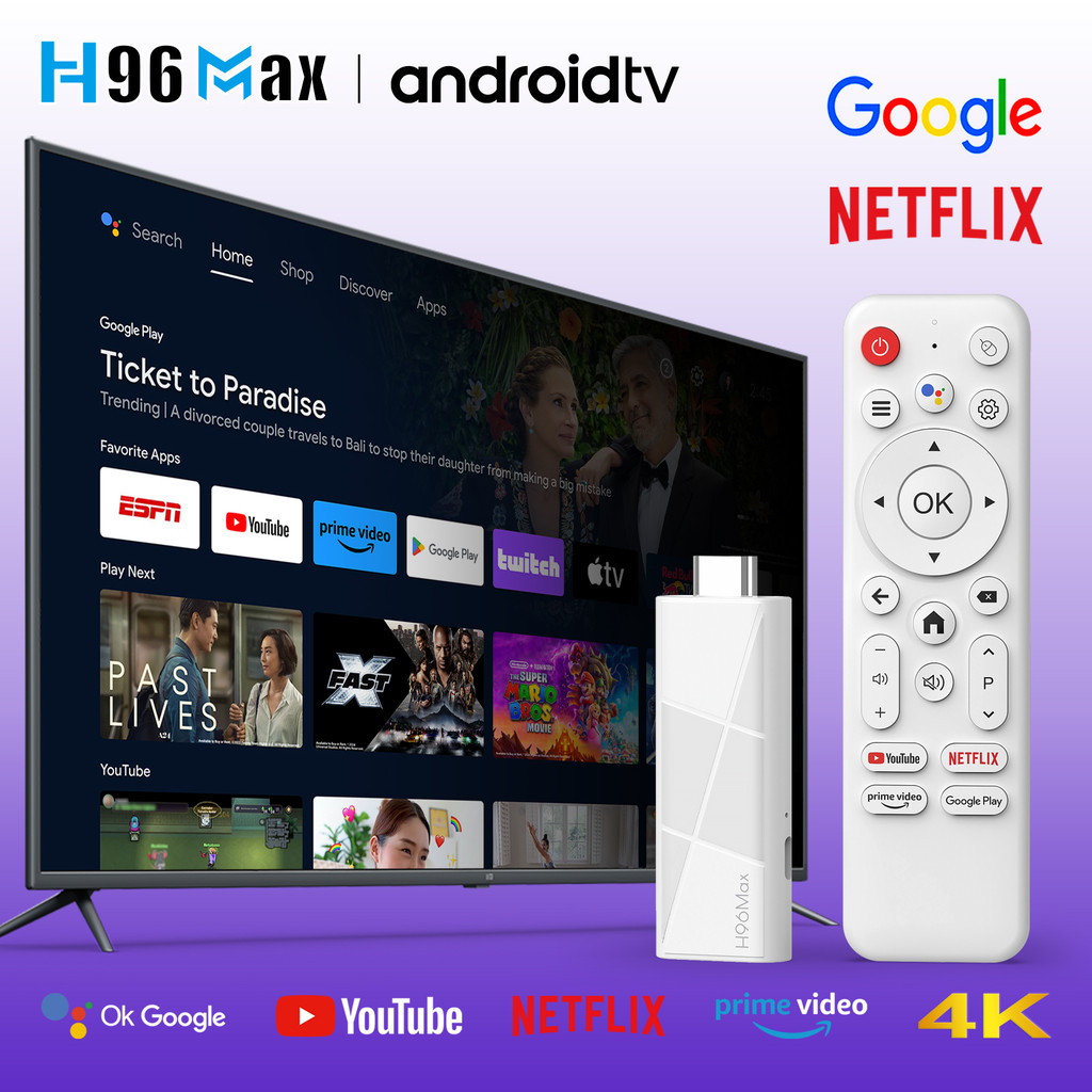 2025 New H96 MAX RK3518 Mini TV Stick Android 14 Smart TV Box Android14 2GB 16GB 8GB Wifi6 BT 4K HD 