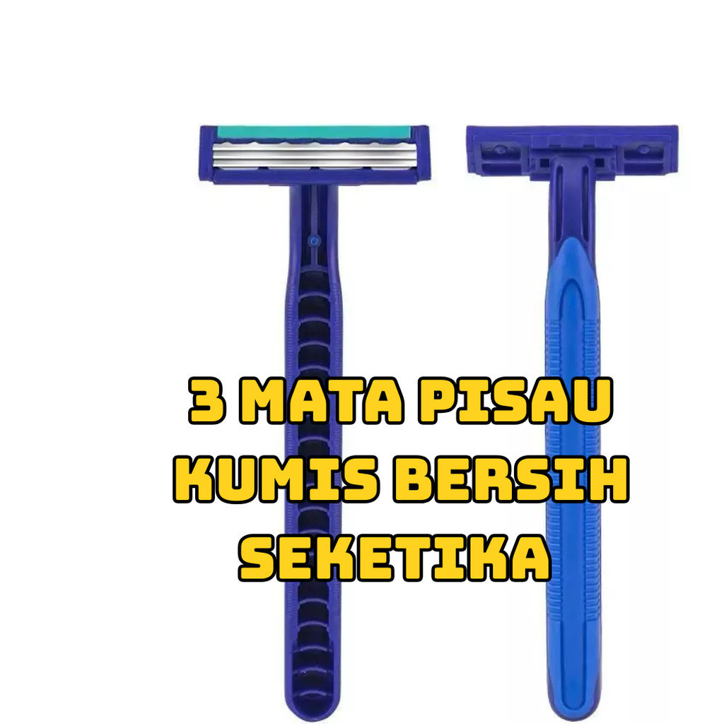 Alat Cukur Jadul Kumis Dan Jenggot 3 Mata Pisau Cukuran Silet Cukur 3 Mata Pisau