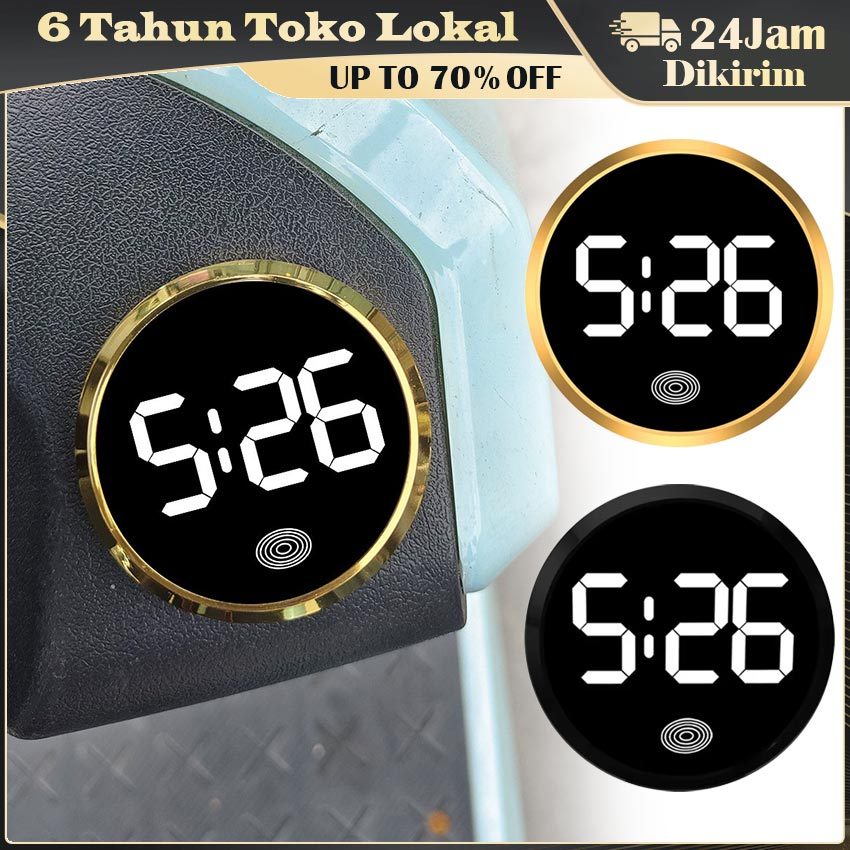 Jam Interior Mobil Digital / Jam Dashboard Mobil LED / Luminous Car Clock Analog / Jam Elektronik Te