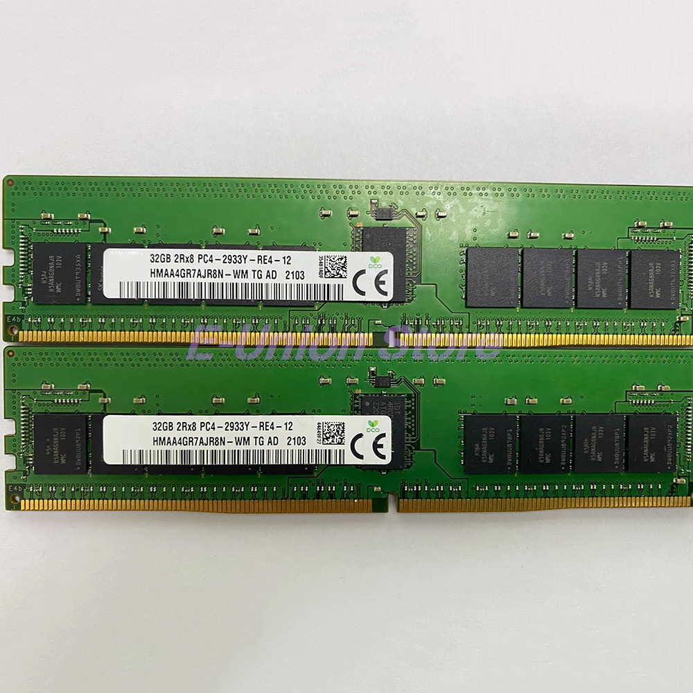 1 Pcs HMAA4GR7AJR8N-WM RAM 32GB DDR4 2933MHz ECC REG RE4 2R×8 PC4-2933Y For SK Hynix Memory