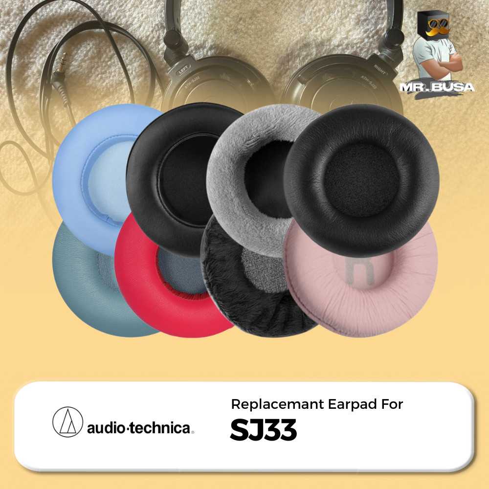 Earpad Busa Foam Bantalan Ear Cushion Ear Pad Audio Technica ATH-SJ33 ATH SJ 33 Earcup