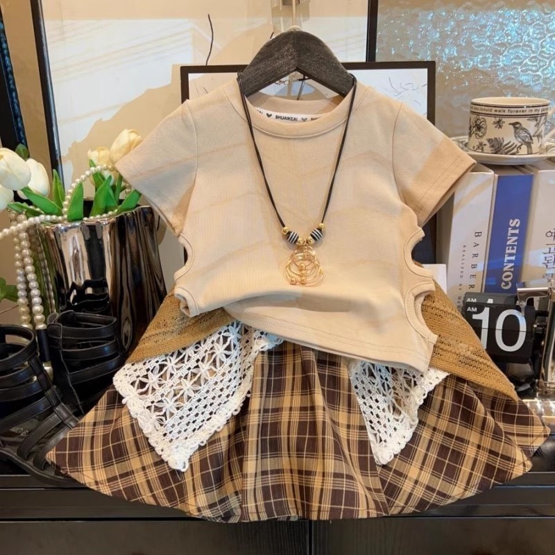 LELYSHOP RYUTA setelan rok celana import anak perempuan 1-10 tahun/ setelan 3in1 rok rajut coklat an