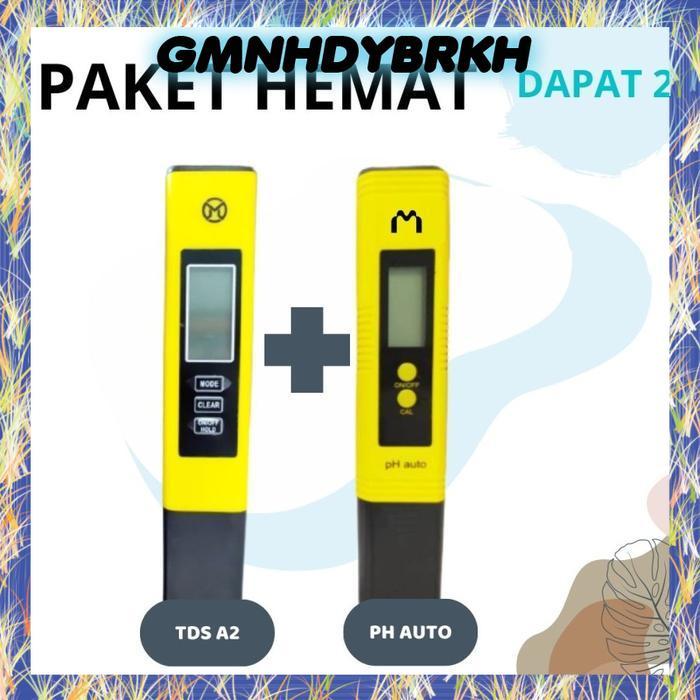 Paket PH Meter Auto Calibrate & TDS EC Meter Backlight 3 In 1