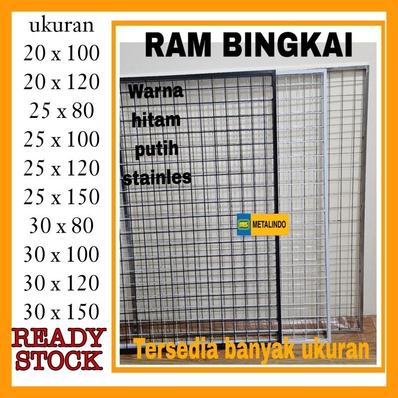 Jaring Ram bingkai besi tebal kawat ram display wiremesh kawat jaring display accesories