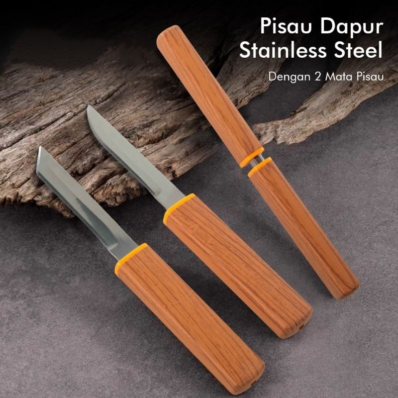 Pisau Katana 2in1 Pisau Dapur  Koki Pisau Katana 2 in 1 Pisau Double PISAU KATANA PISAU SURVIVAL PIS