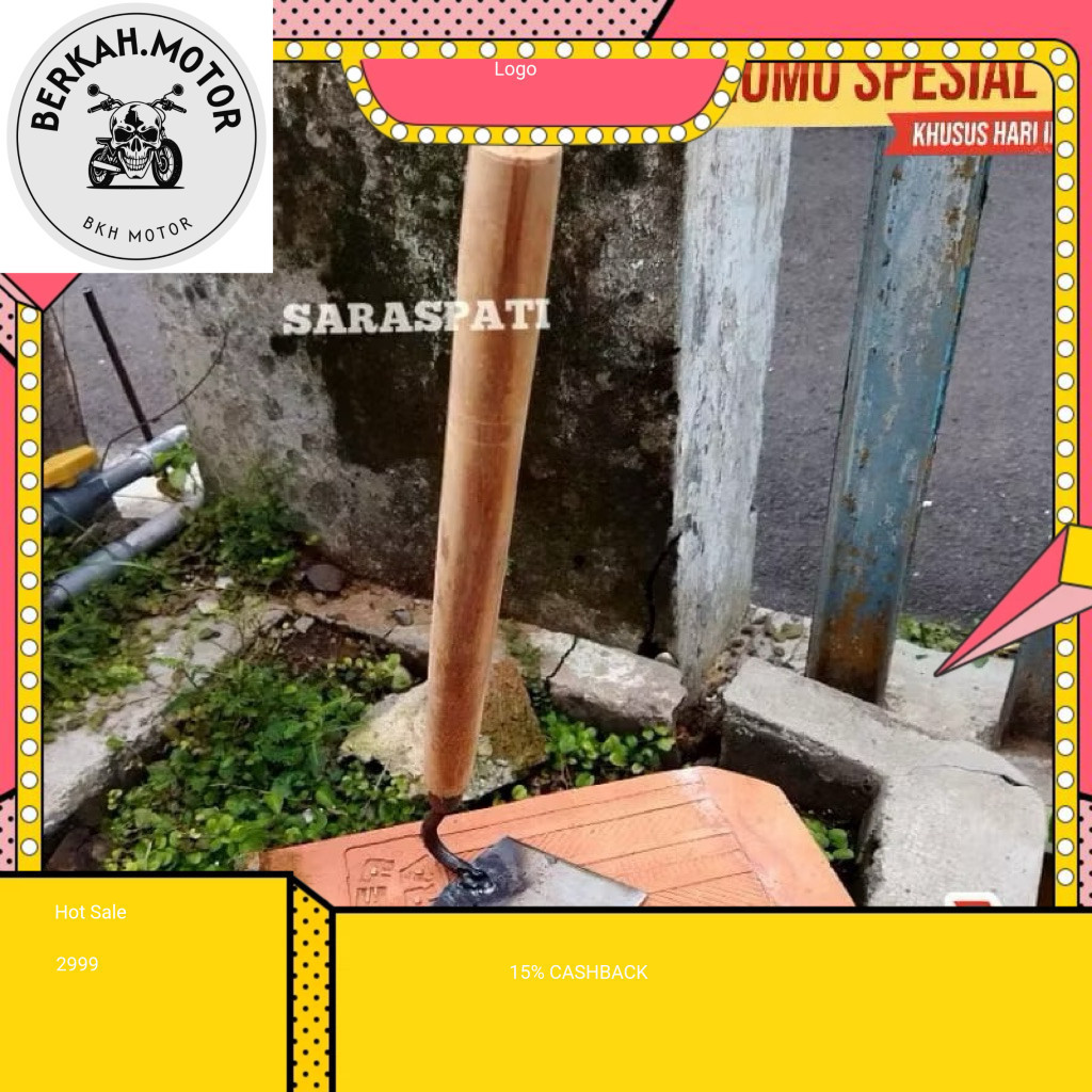 Cangkul Mini - alat berkebun cangkul rumput cangkul tanah mini panjang 35cm (kayu)